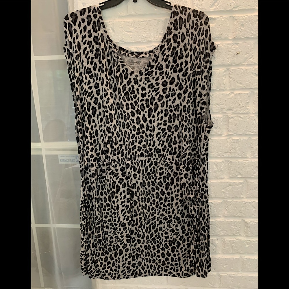 20% off listed price marked.Leopard pattern mini dress.